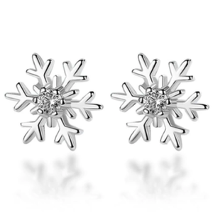 Snowflake Earrings - .925 Sterling Silver