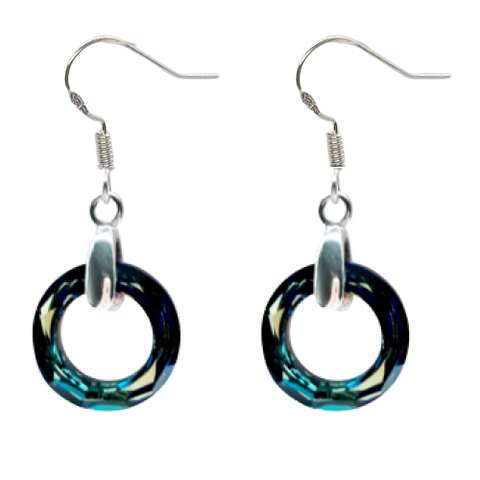 Cosmic Circle Earrings - Bermuda Blue