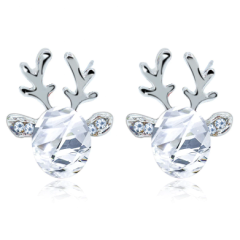Reindeer Earrings - Cubic Zirconia