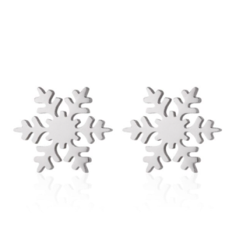 Snowflake Earrings - Silver