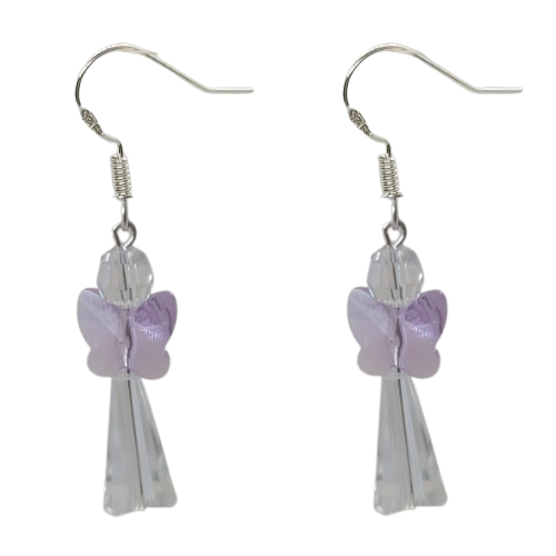 Angel Earrings - Purple