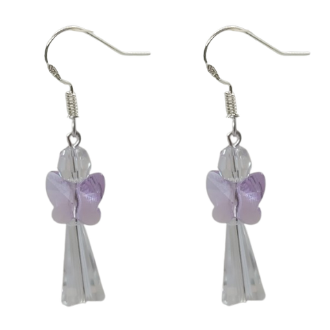 Angel Earrings - Purple