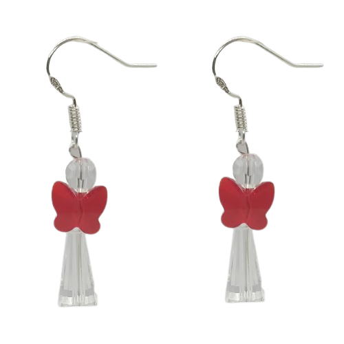 Angel Earrings - Red