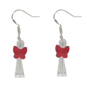 Angel Earrings - Red