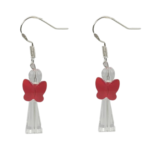 Angel Earrings - Red