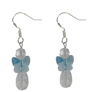 Angel Round Earrings - Blue