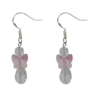 Angel Round Earrings - Pink
