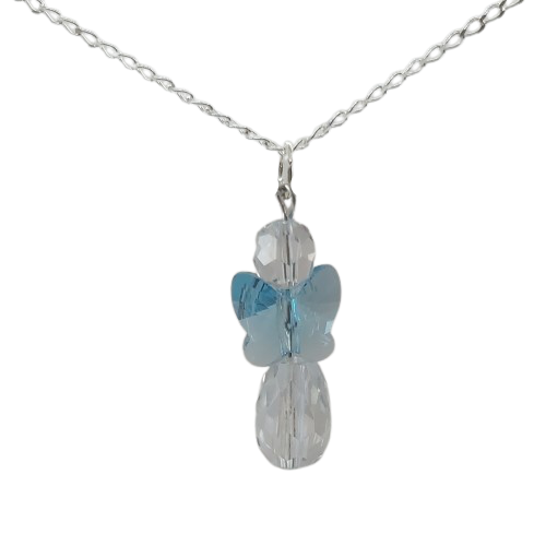 Angel Round Pendant - Blue