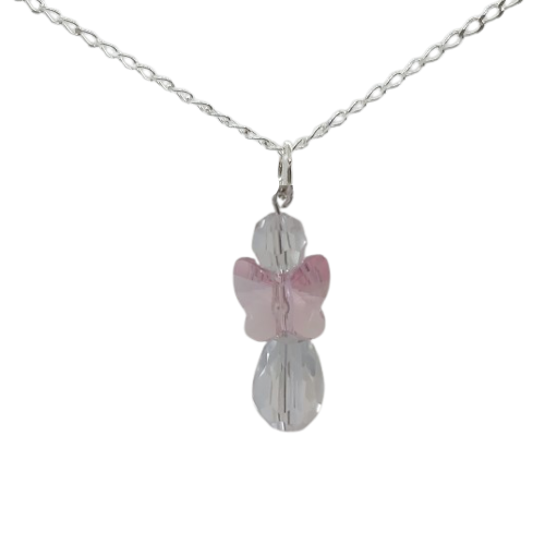 Angel Round Pendant - Pink