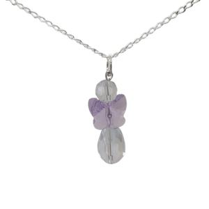 Angel Round Pendant - Purple