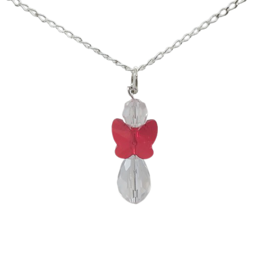 Angel Round Pendant - Red
