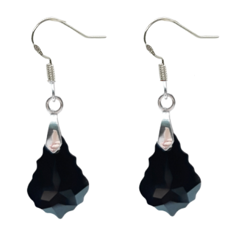 Baroque Earrings - Jet