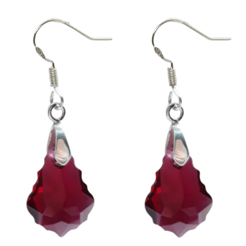 Baroque Earrings - Ruby