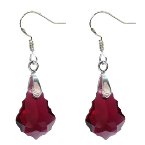 Baroque Earrings - Ruby