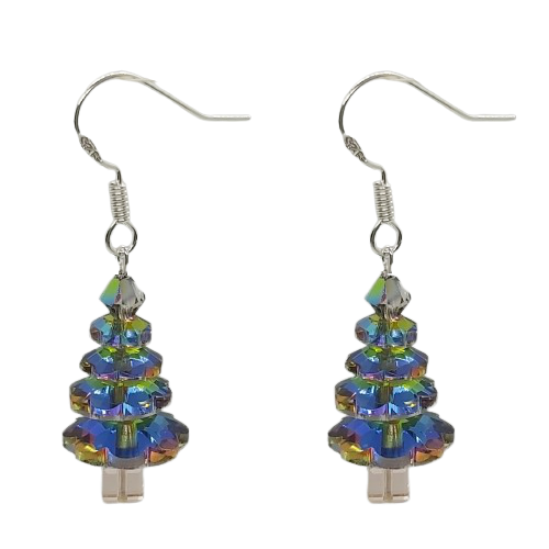 Christmas Tree Earrings - Multi