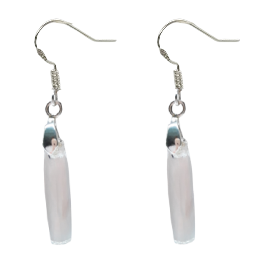 Column Earrings - Crystal