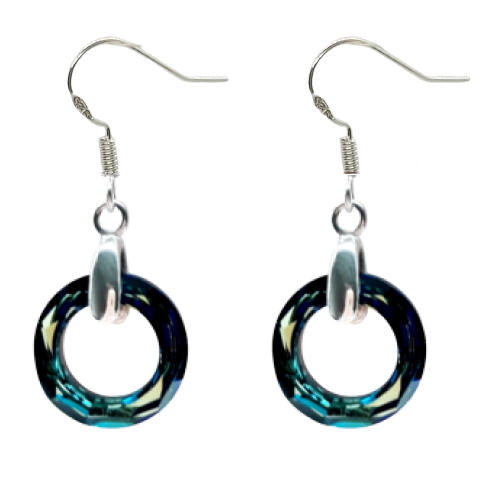 Cosmic Circle Earrings - Bermuda Blue