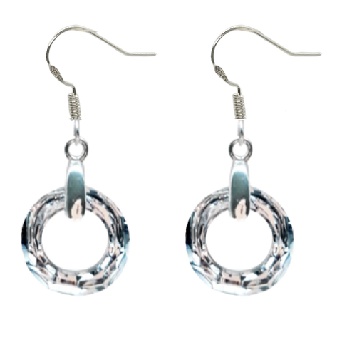 Cosmic Circle Earrings - Crystal CAL