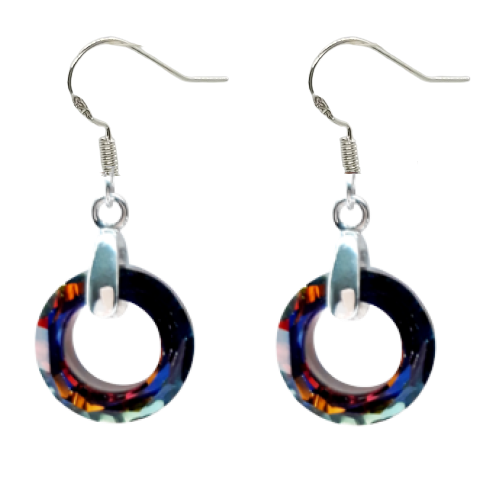 Cosmic Circle Earrings - Volcano