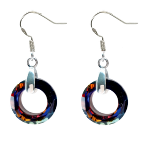 Cosmic Circle Earrings - Volcano