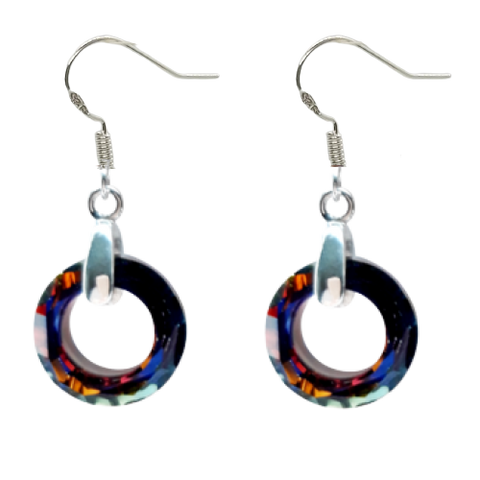 Cosmic Circle Earrings - Volcano