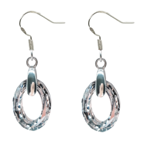 Cosmic Oval Earrings - Crystal CAL