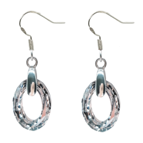 Cosmic Oval Earrings - Crystal CAL