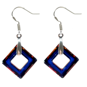 Cosmic Square Earrings - Volcano