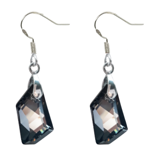 De Art Earrings - Silver Night