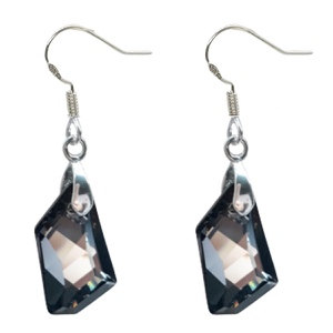 De Art Earrings - Silver Night
