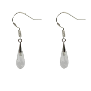 Tear Drop 21mm Earrings - Crystal