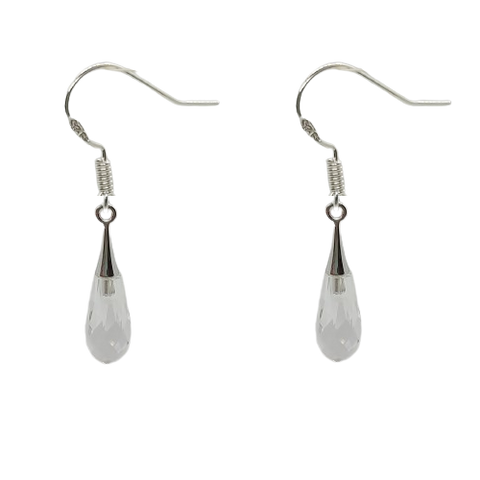 Tear Drop 21mm Earrings - Crystal