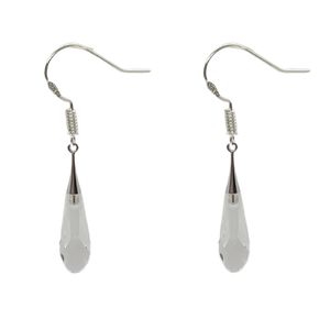 Tear Drop 31mm Earrings - Crystal