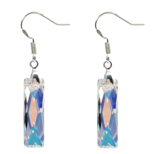 Queen Baguette Earrings - Crystal AB