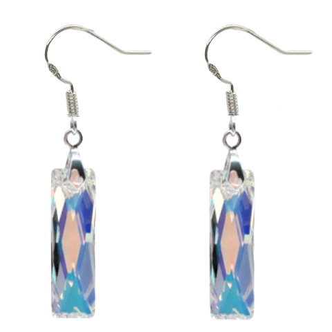 Queen Baguette Earrings - Crystal AB