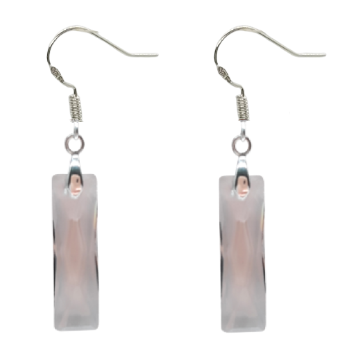 Queen Baguette Earrings - Crystal