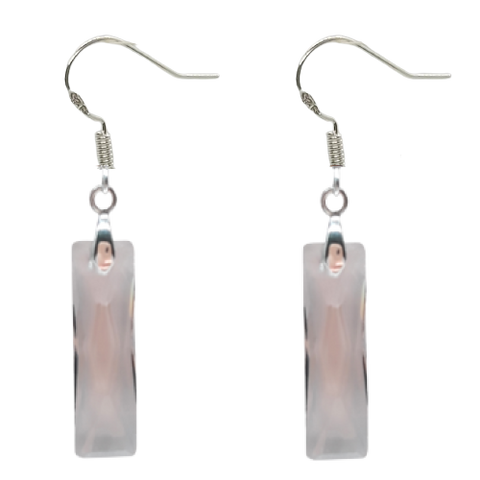 Queen Baguette Earrings - Crystal