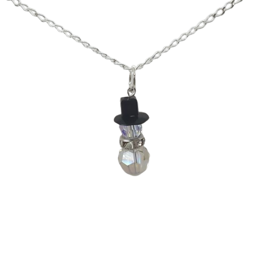 Snowman Pendant - Crystal