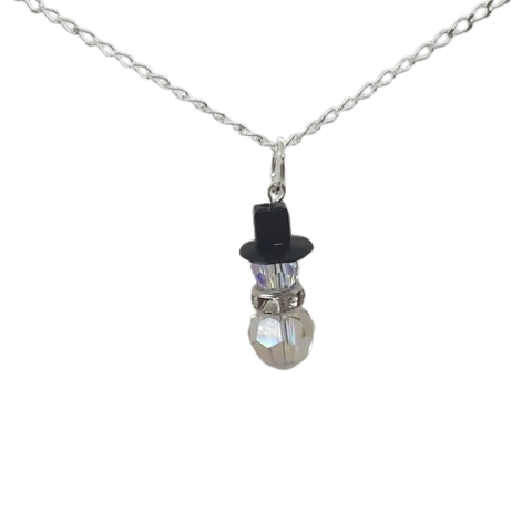 Snowman Pendant - Crystal