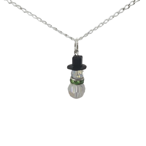 Snowman Pendant - Green