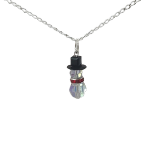 Snowman Pendant - Red