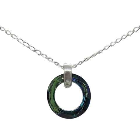 Cosmic Circle Pendant - Bermuda Blue