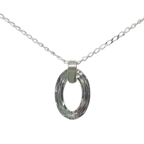 Cosmic Oval Pendant - Crystal CAL