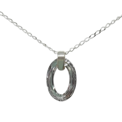 Cosmic Oval Pendant - Crystal CAL