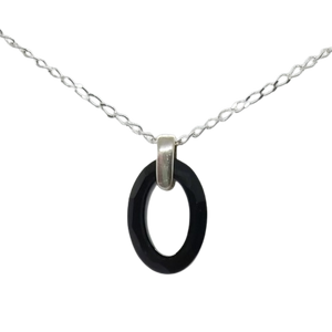 Cosmic Oval Pendant - Jet
