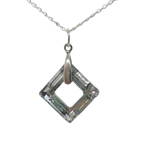 Cosmic Square Pendant - Crystal CAL