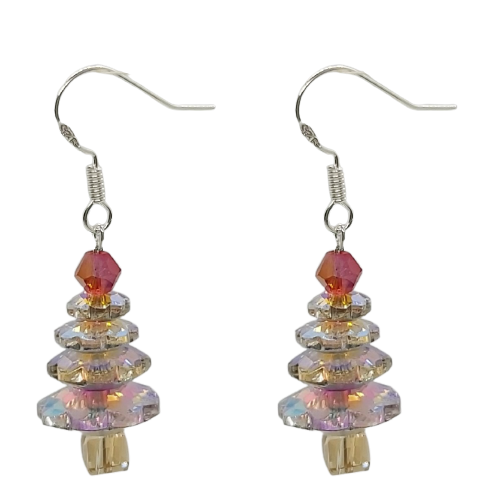 Christmas Tree Earrings - Crystal AB