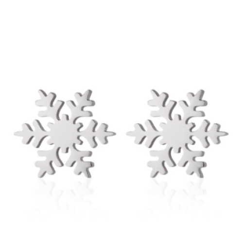 Snowflake Earrings - Silver
